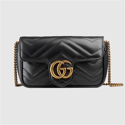 gucci marmont super mini ssense|GG Marmont super mini bag in black leather .